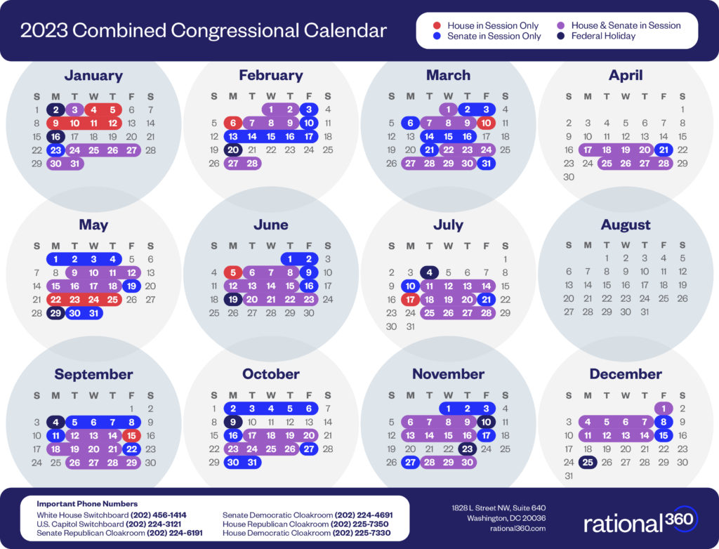 2023 Combined Congressional Calendar Rational 360 2023 Combined Congressional Calendar Rational 360